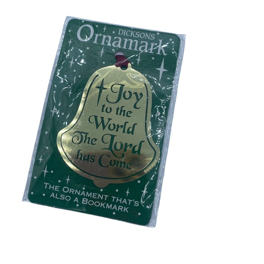 Christmas ornament Dicksons bell “joy to the world the lord has come” NEW